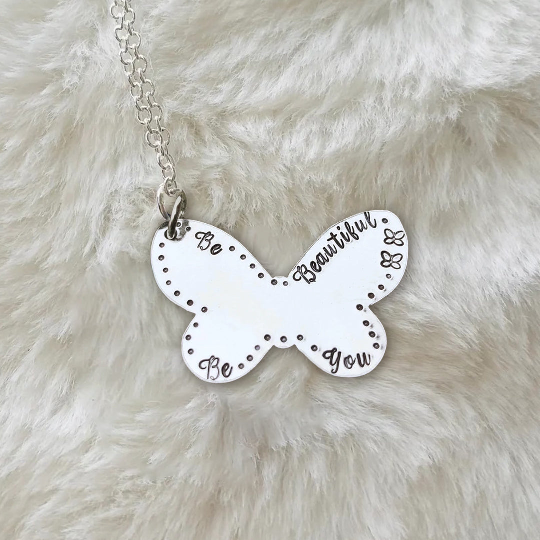 Be Beautiful Be You Butterfly Necklace