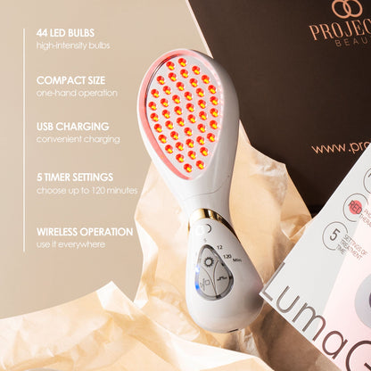 LumaGlow Red | Anti-Aging LED Light Therapy Wand