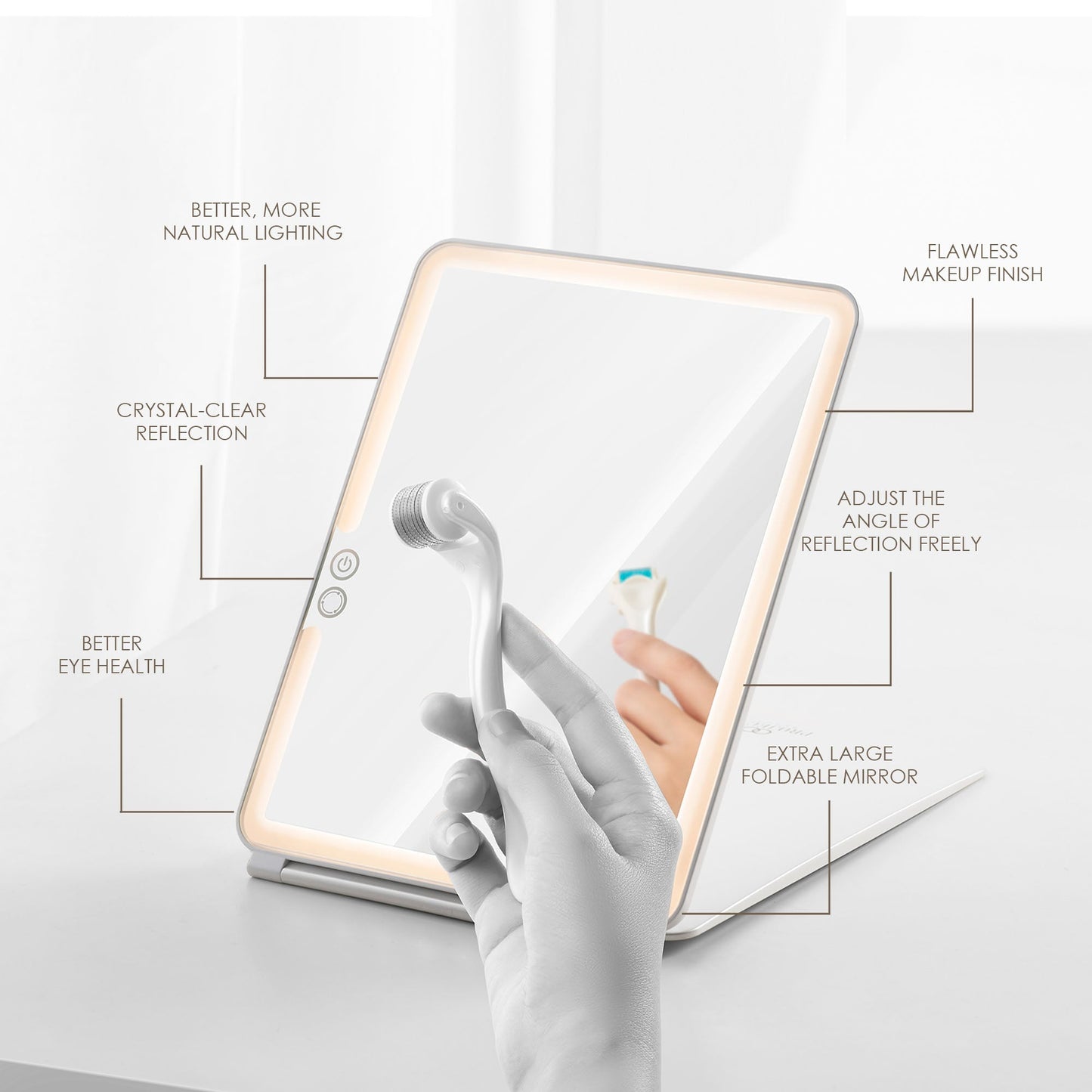 Mirrorvio+ | LED Travel Mirror