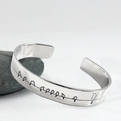 Birds On A Wire Cuff Bracelet