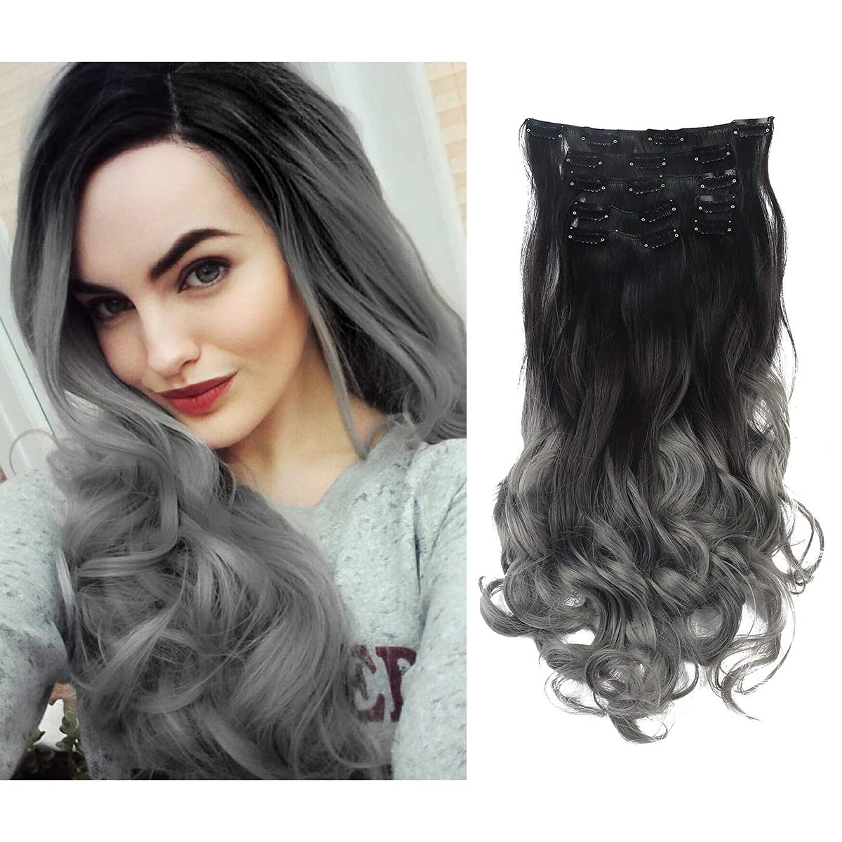 Clip in Hair Extensions 7 Piece 20" Inch